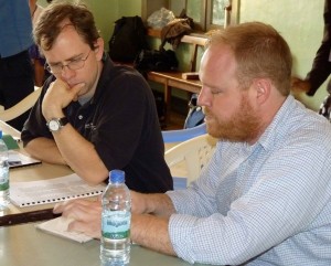 Aaron & Josh prepping for teaching time.
